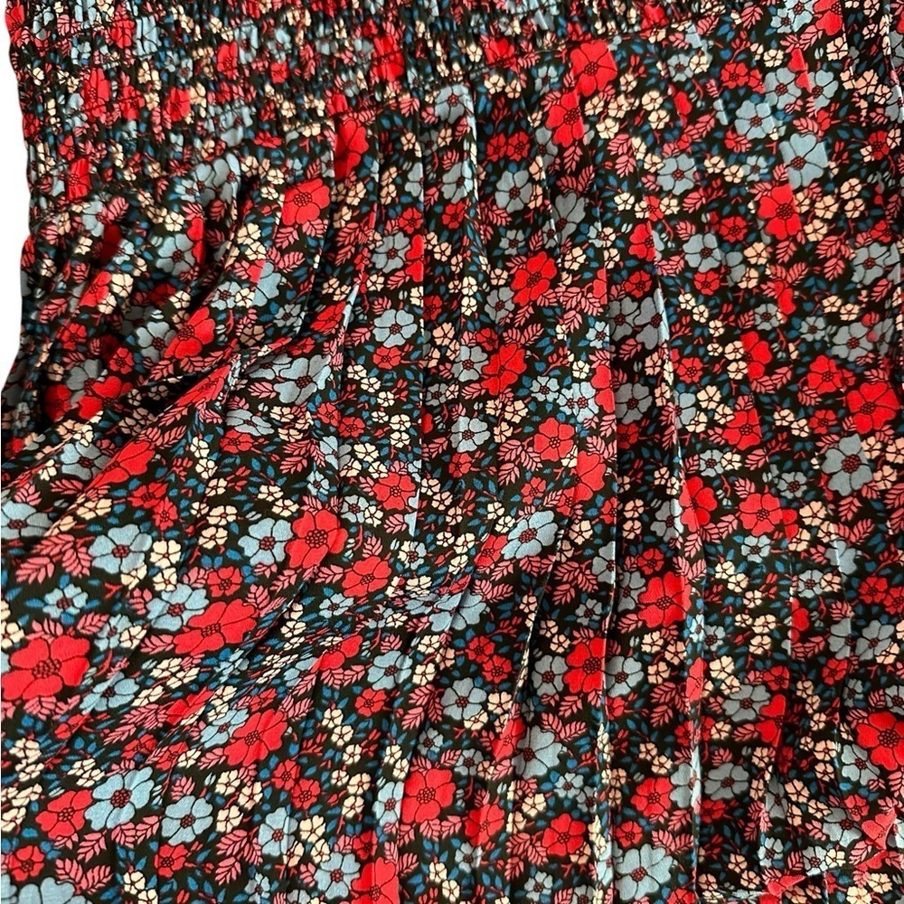 GAP Women Pleated Red Floral Dress M - Picture 12 of 17
